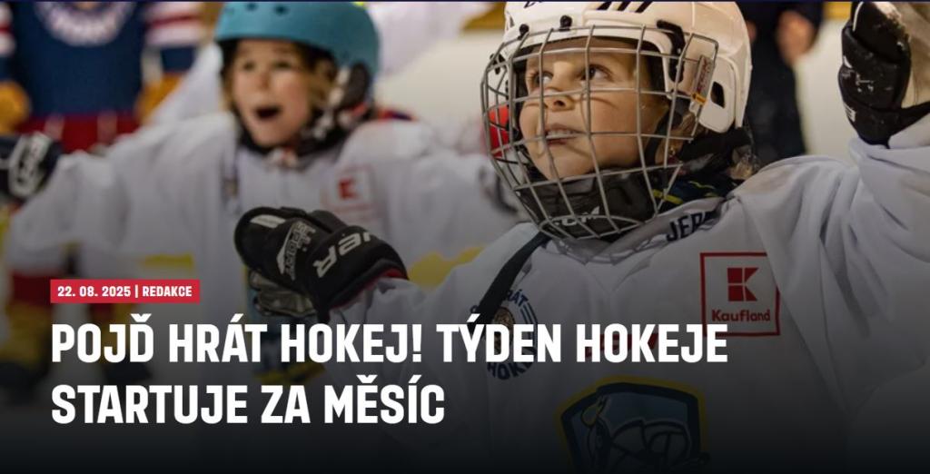 Vyzkoušej si, jaké to je být hokejistou. V Hlinsku se potkáme 22.9.2025.